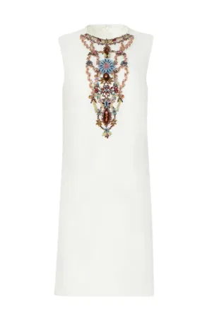 Labrina Crepe Cady Crystal Shift Dress | Multi