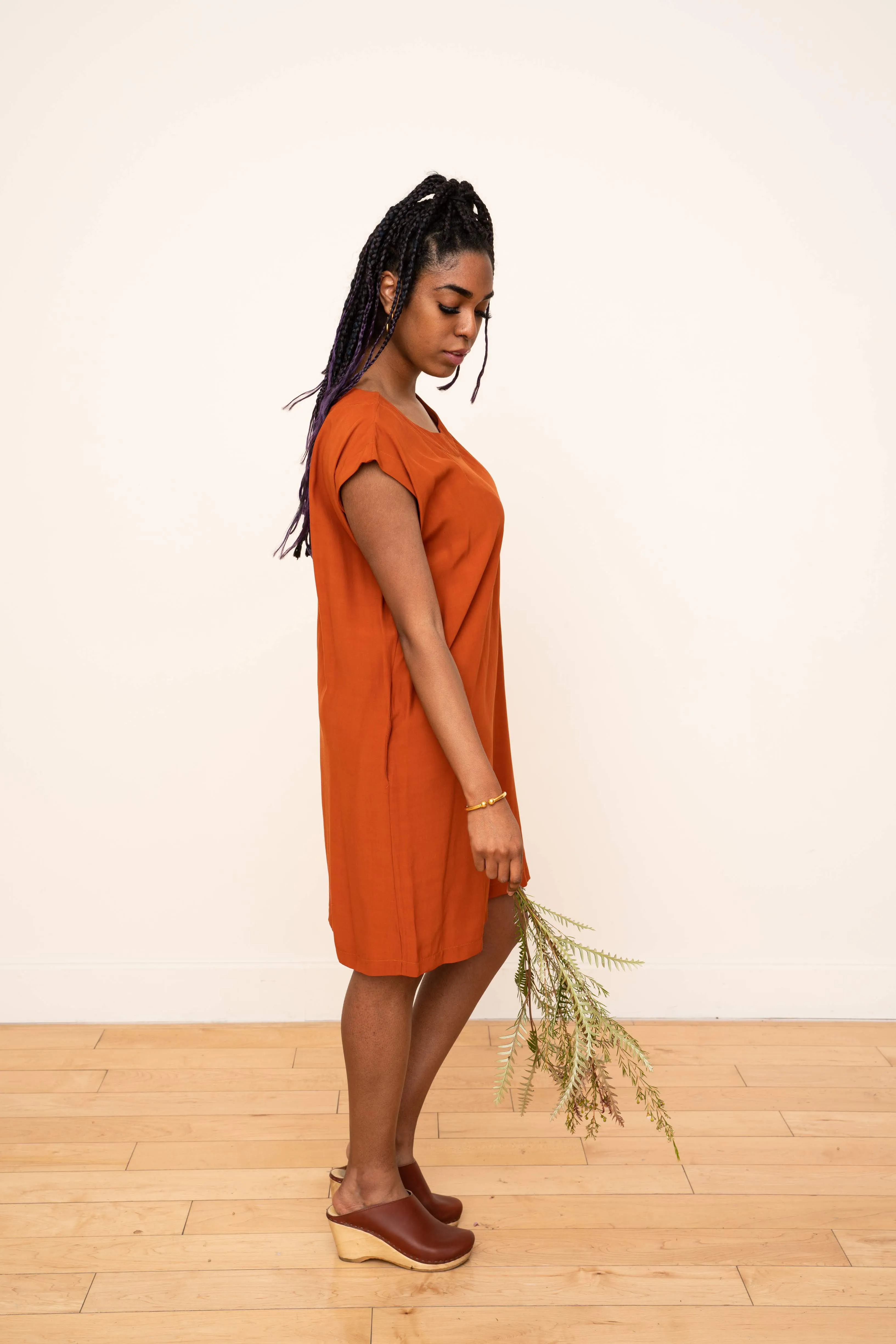 Laguna Shift Dress in Rust