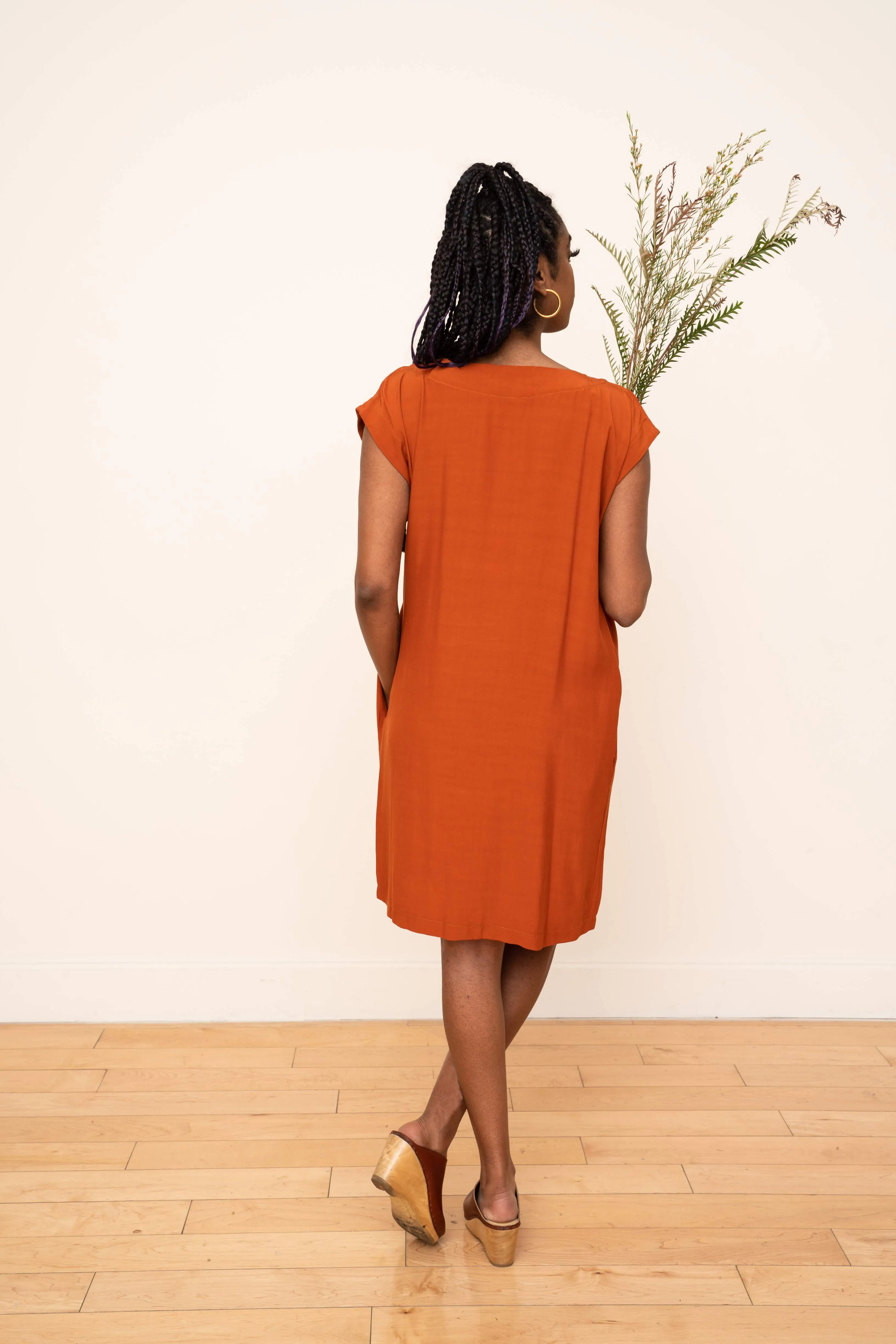Laguna Shift Dress in Rust