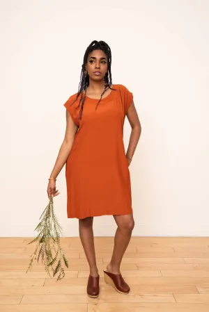 Laguna Shift Dress in Rust