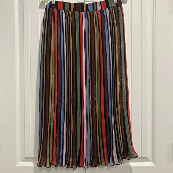 LAIA by Anthropologie Multicolor Striped Skirt Women’s Size Petite L