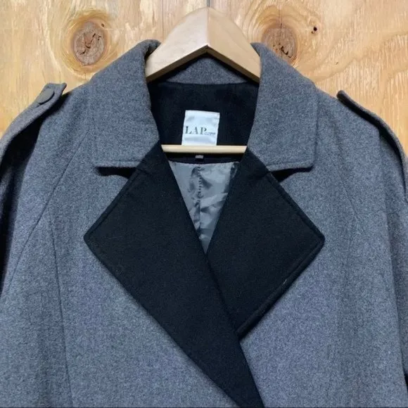 LAP LA Oversized Military Double Breasted Coat Women Size Small or Medium Jacket