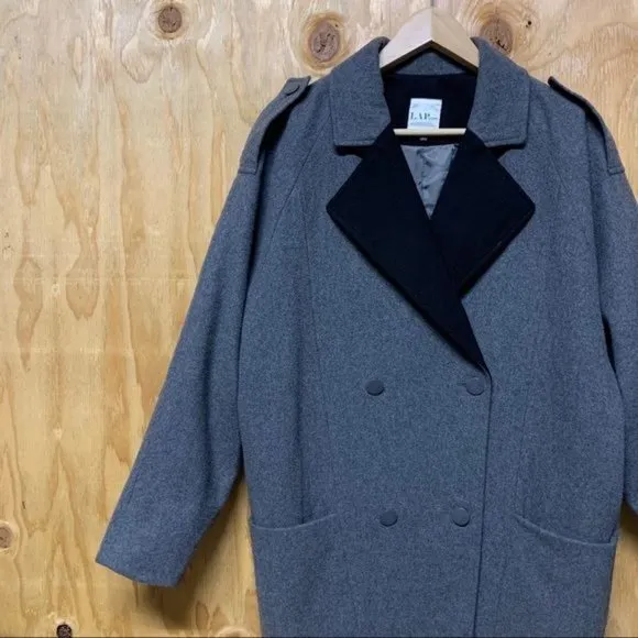 LAP LA Oversized Military Double Breasted Coat Women Size Small or Medium Jacket