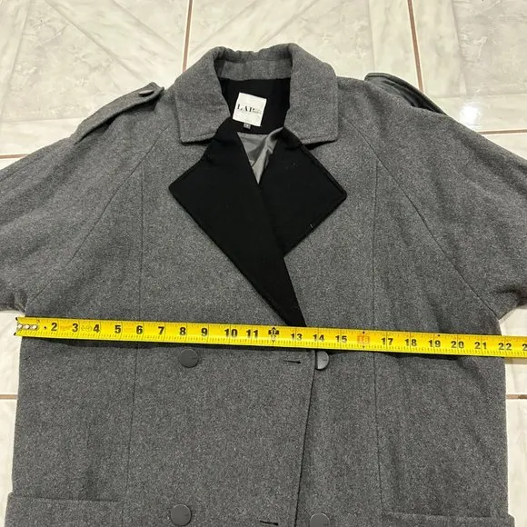 LAP LA Oversized Military Double Breasted Coat Women Size Small or Medium Jacket