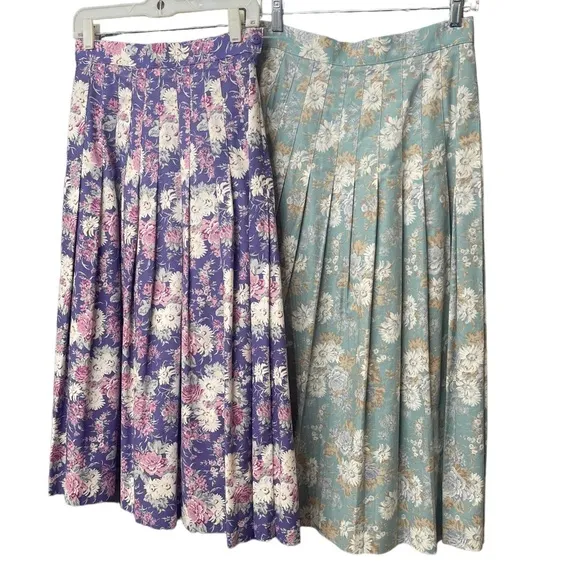 Laura Ashley Women's Purple and Pink skirt size EUR 38 USA 8