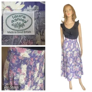 Laura Ashley Women's Purple and Pink skirt size EUR 38 USA 8