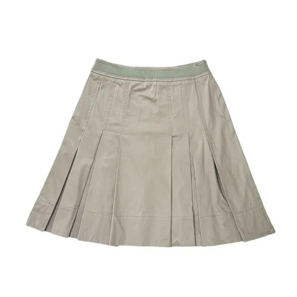 Lavia Midi Pleated Tan Khaki Skirt Medium School Preppy