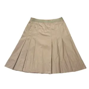 Lavia Midi Pleated Tan Khaki Skirt Medium School Preppy