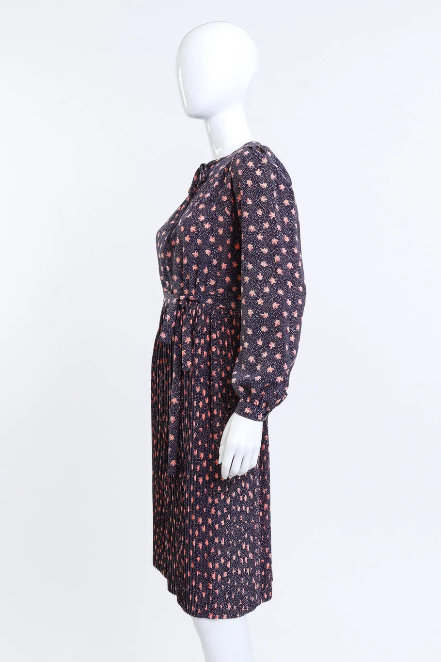 Leaf Dots Secretary Dress