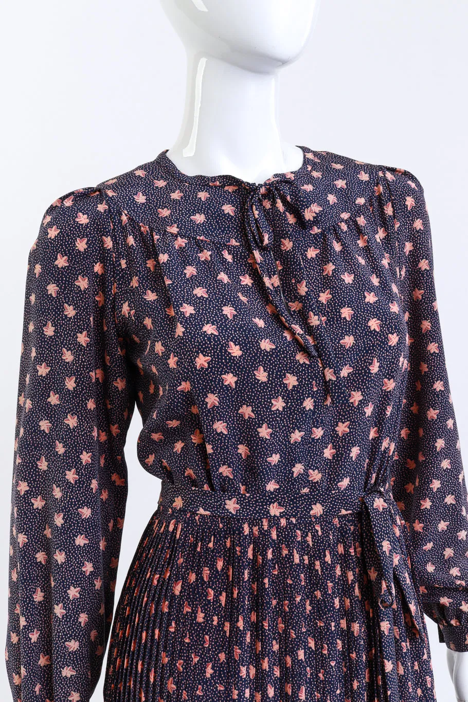 Leaf Dots Secretary Dress