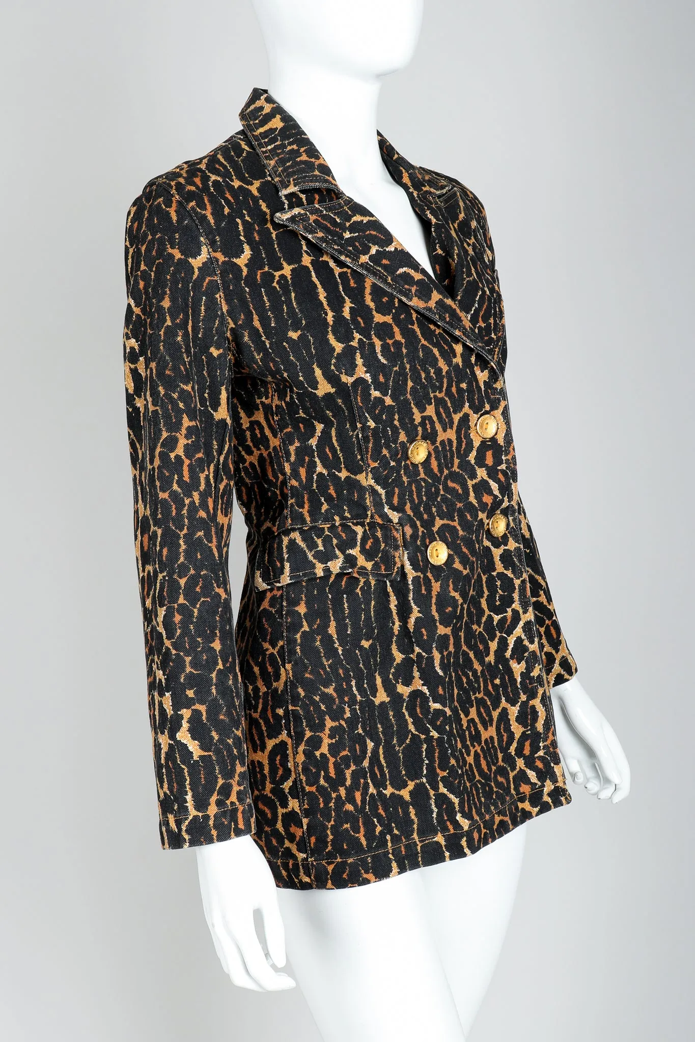 Leopard Print Denim Jacket & Jean Set