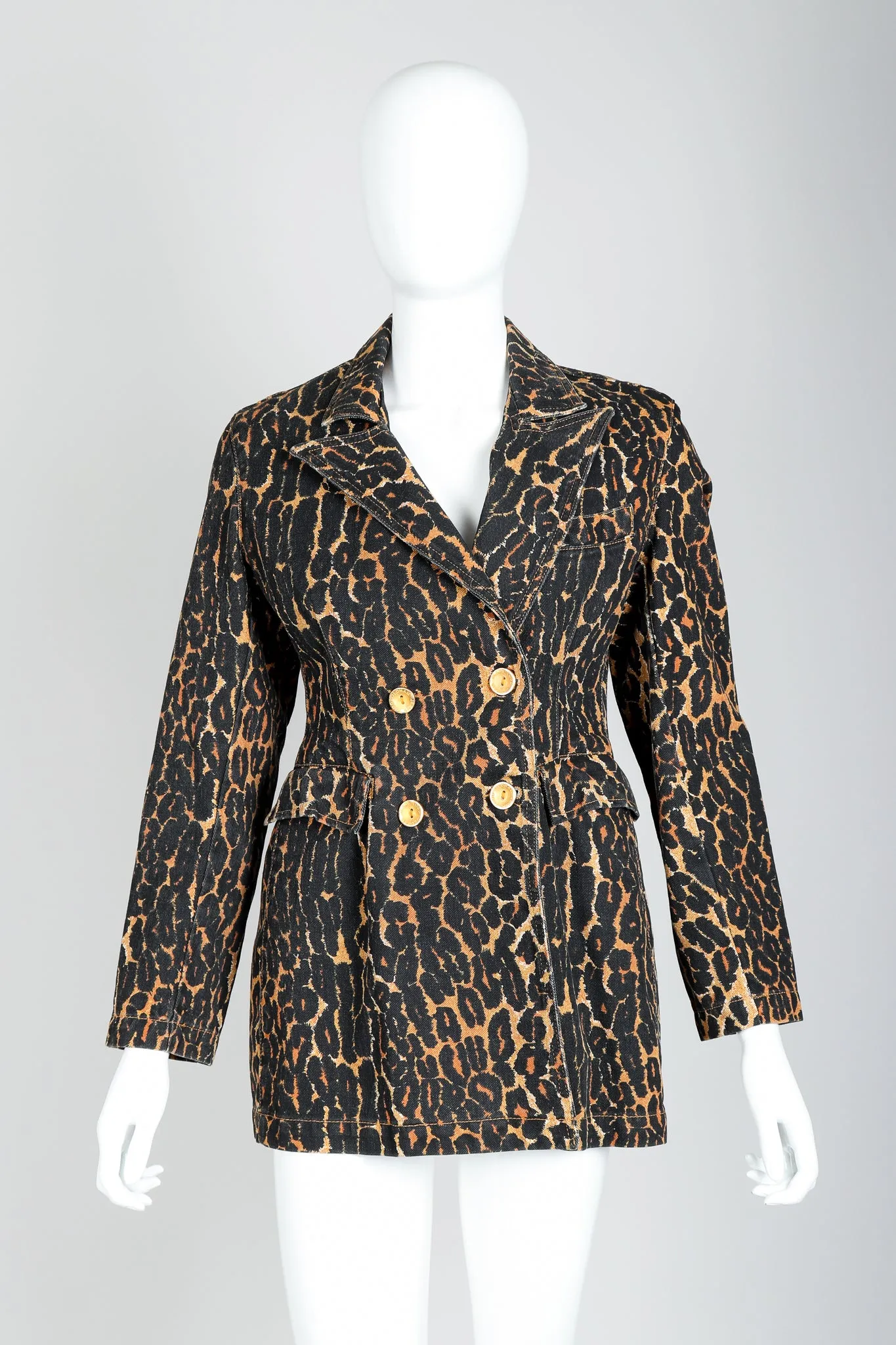 Leopard Print Denim Jacket & Jean Set