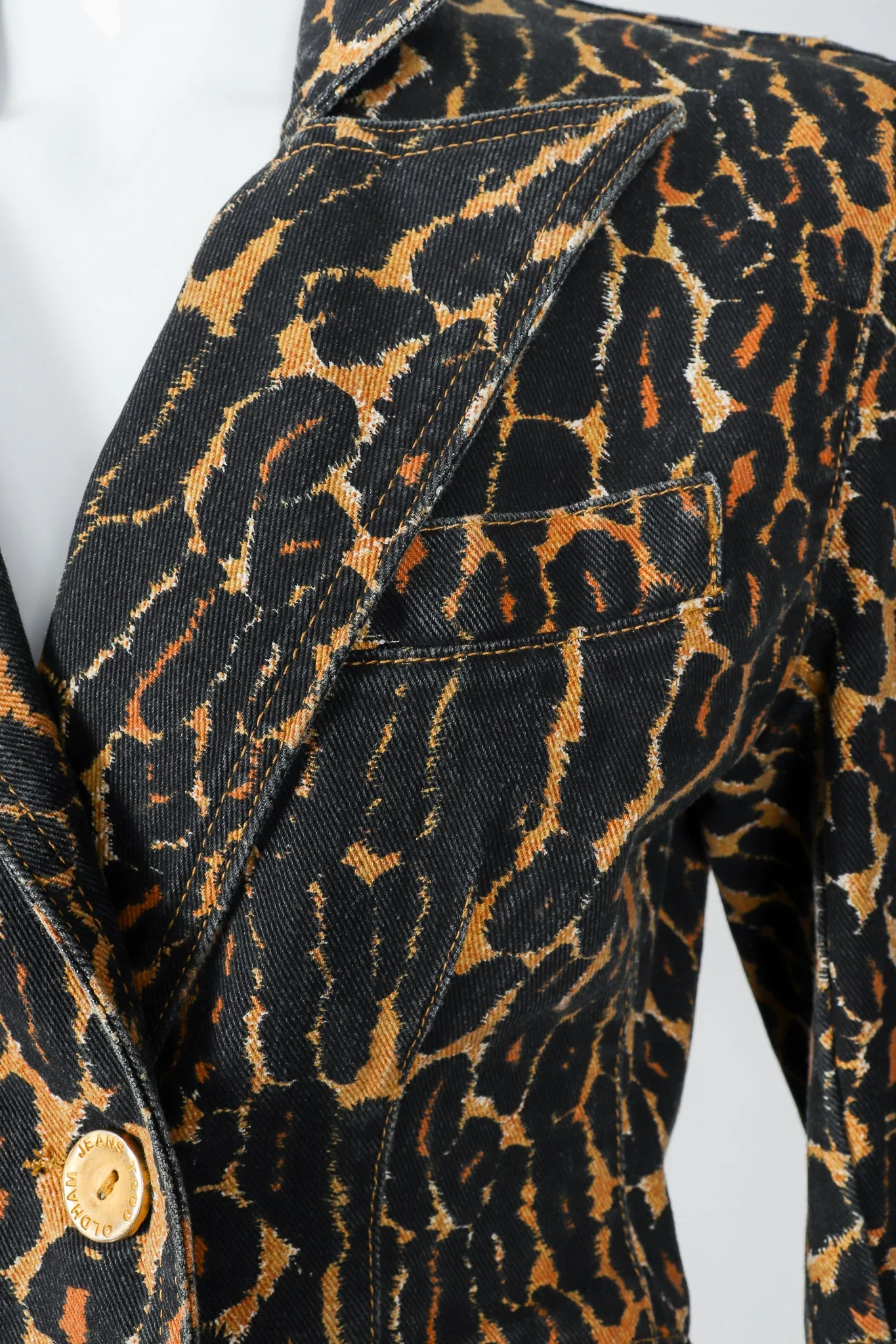 Leopard Print Denim Jacket & Jean Set