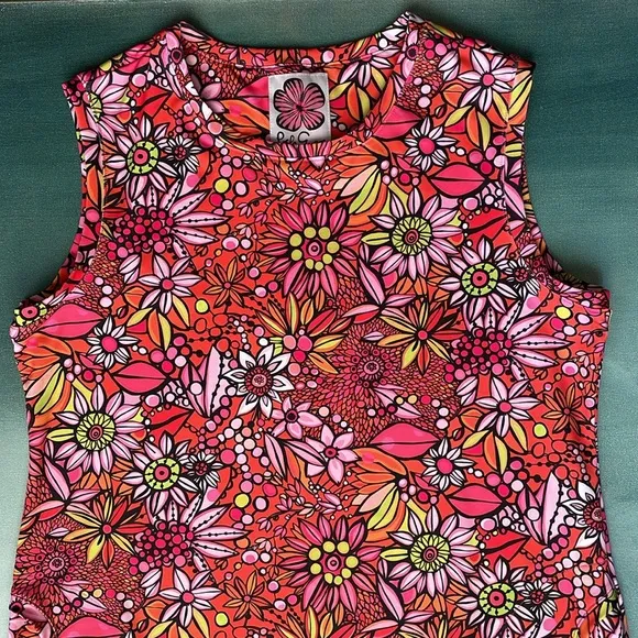 Lesley Evers Floral Retro Shift Dress with Pockets