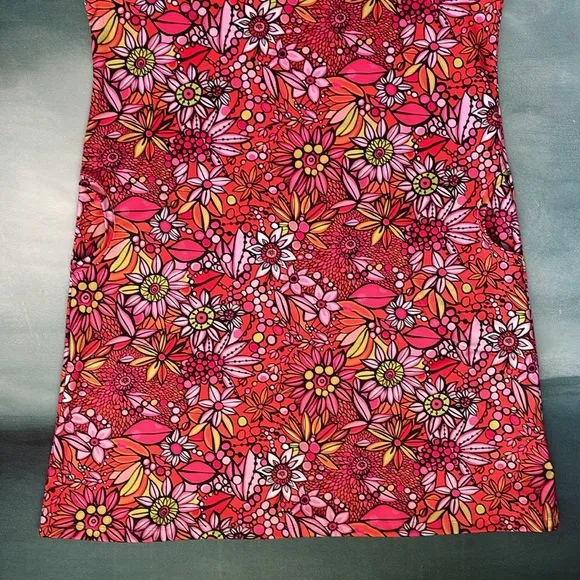 Lesley Evers Floral Retro Shift Dress with Pockets