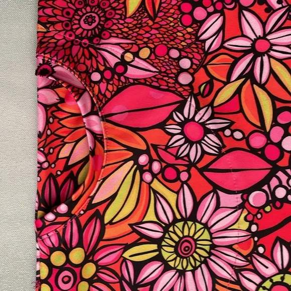 Lesley Evers Floral Retro Shift Dress with Pockets