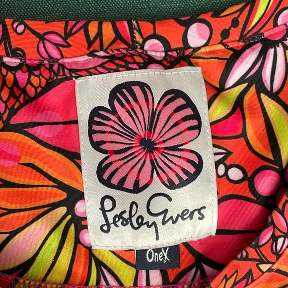 Lesley Evers Floral Retro Shift Dress with Pockets