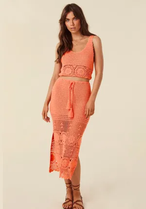 Let The Sunshine In Midi Skirt