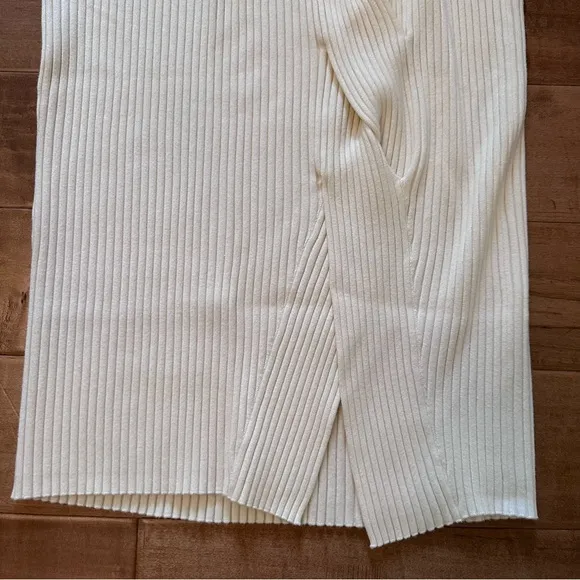 Like New Anthropologie Maeve Cable Knit Twist Midi Skirt in Ivory