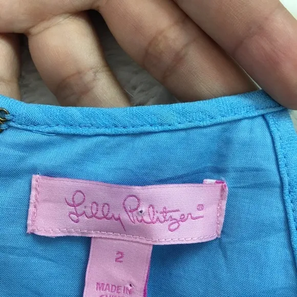 Lilly Pulitzer Larina Shift Seaspray Blue Dress