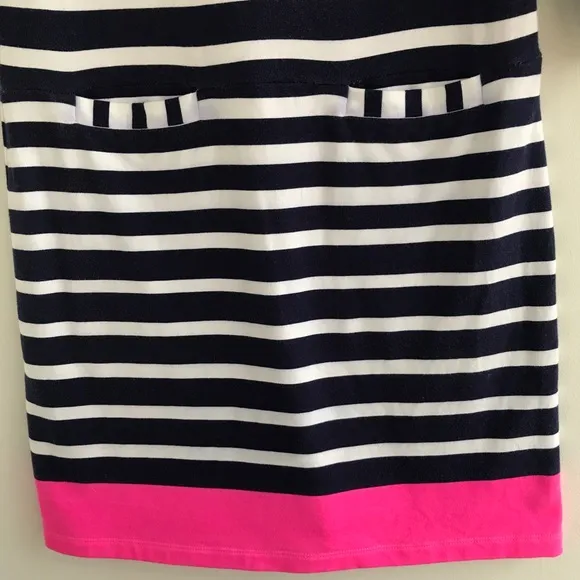 Lilly Pulitzer Navy Pink Striped Shift Dress