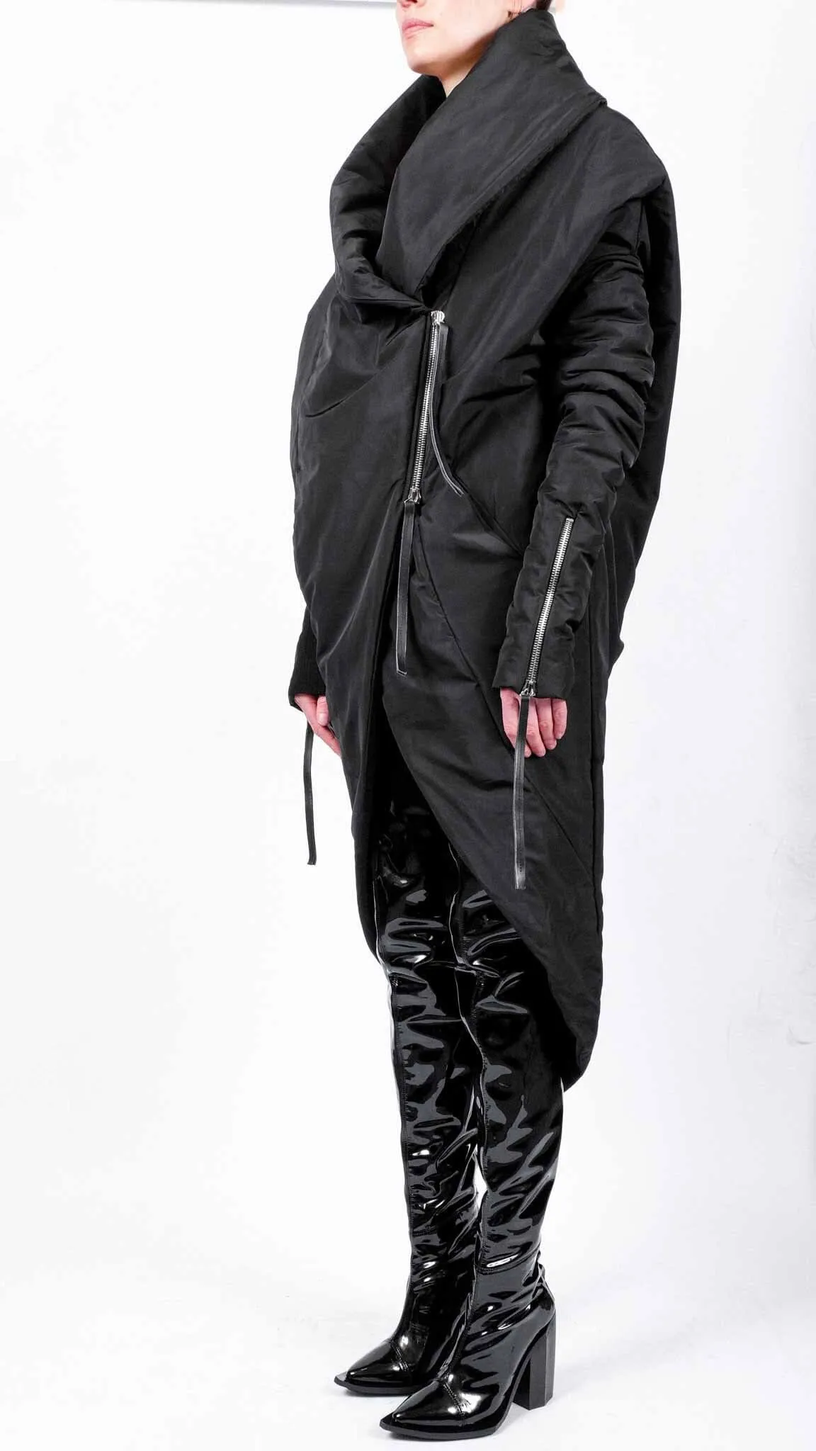 Long Padded Round Coat