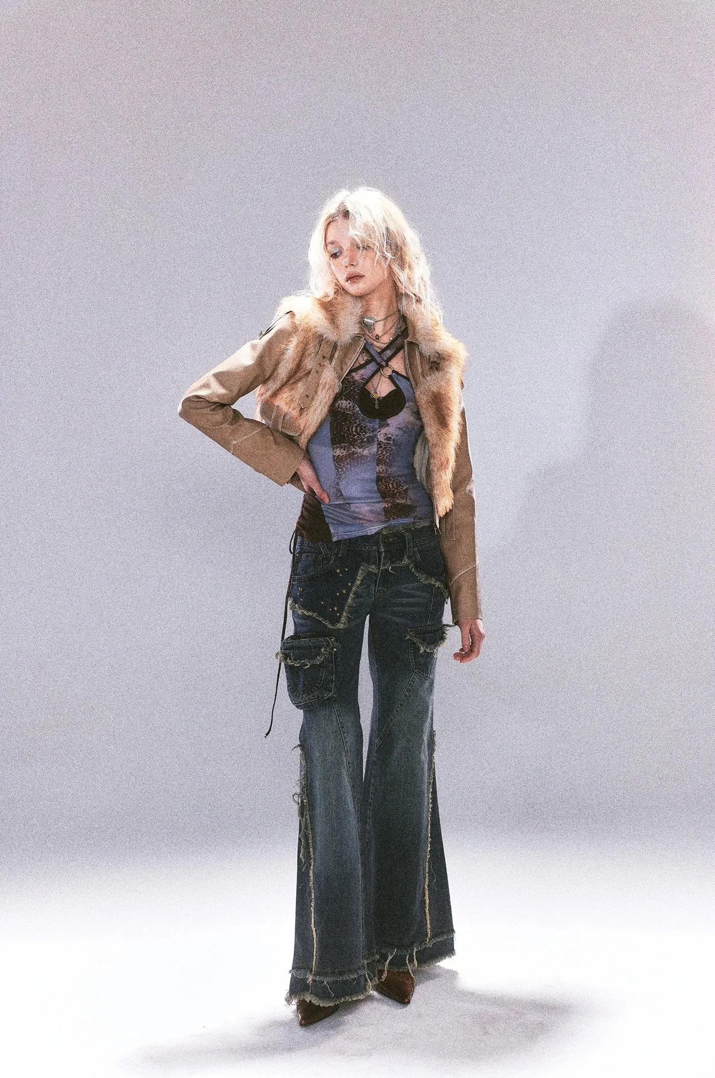 low-rise bootcut jeans