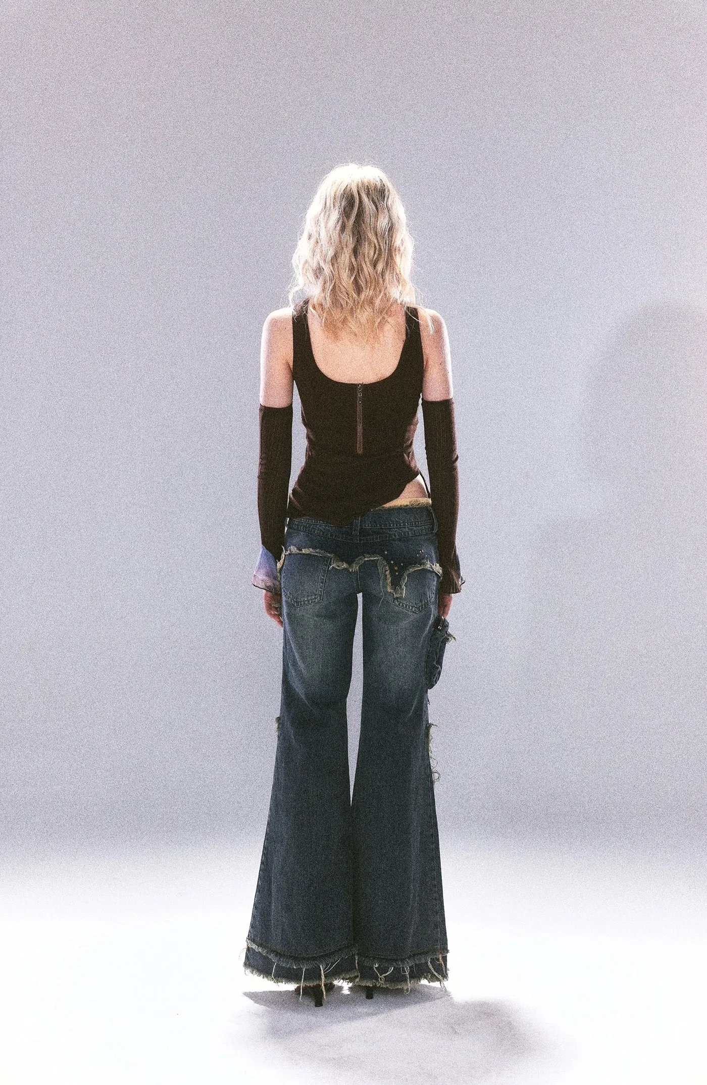 low-rise bootcut jeans