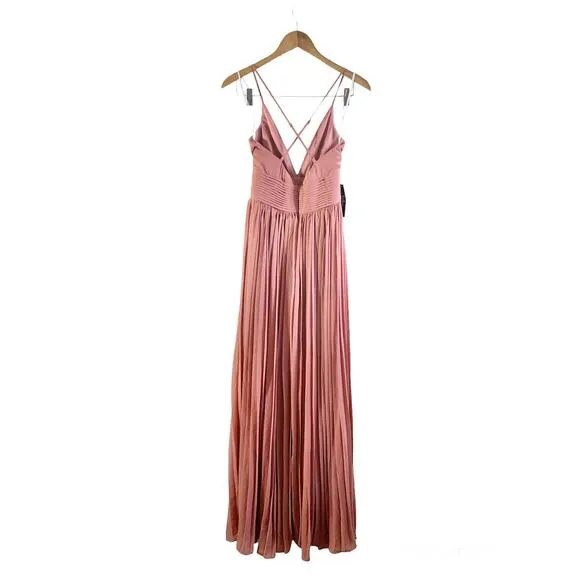 Lulu's Depths of My Love Rusty Rose Maxi Dress XS NWT
