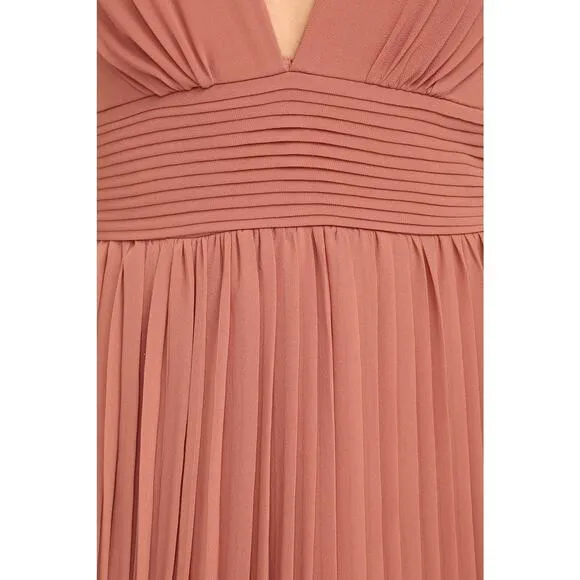 Lulu's Depths of My Love Rusty Rose Maxi Dress XS NWT