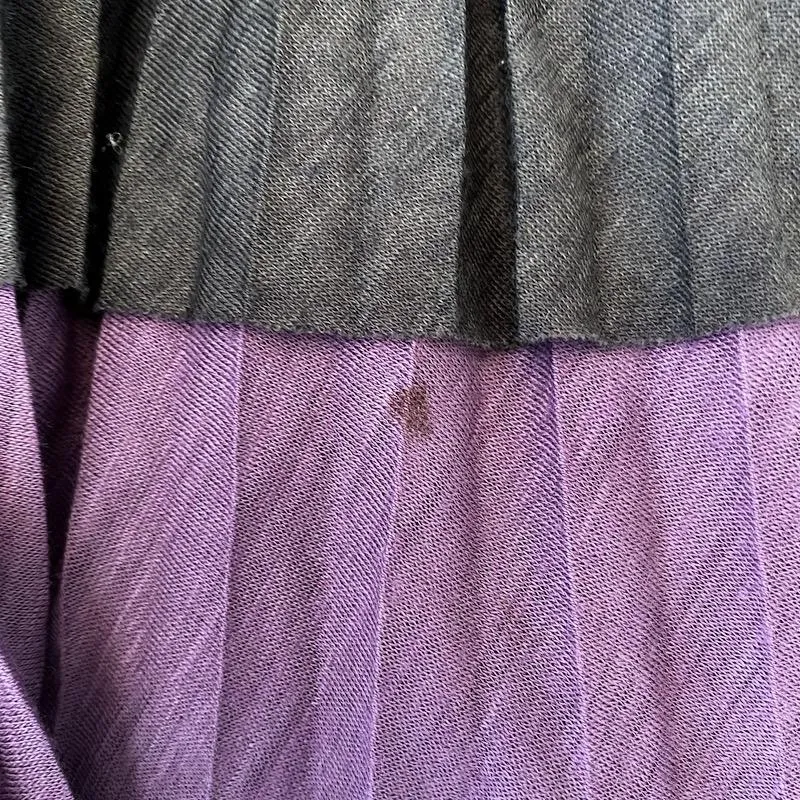 M Missoni Dress Purple Ribbed Knit Size 36 Tiered Pleated Hem