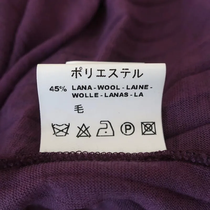 M Missoni Dress Purple Ribbed Knit Size 36 Tiered Pleated Hem