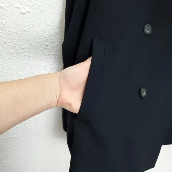 MADEWELL Caldwell Double Breasted Black Blazer #J8779 Professional Jacket