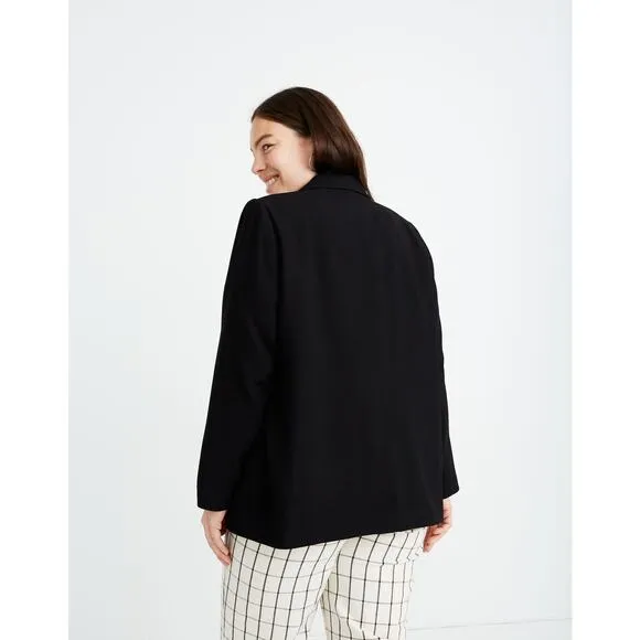 MADEWELL Caldwell Double Breasted Black Blazer #J8779 Professional Jacket