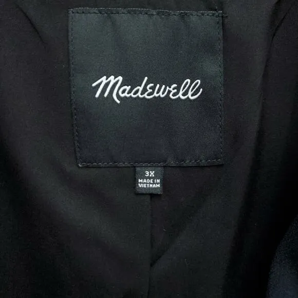 MADEWELL Caldwell Double Breasted Black Blazer #J8779 Professional Jacket
