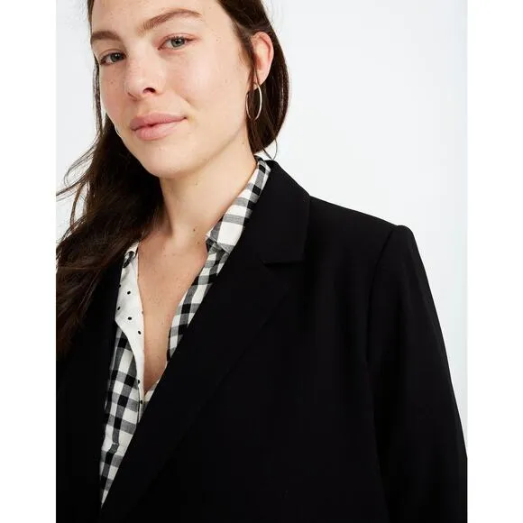 MADEWELL Caldwell Double Breasted Black Blazer #J8779 Professional Jacket