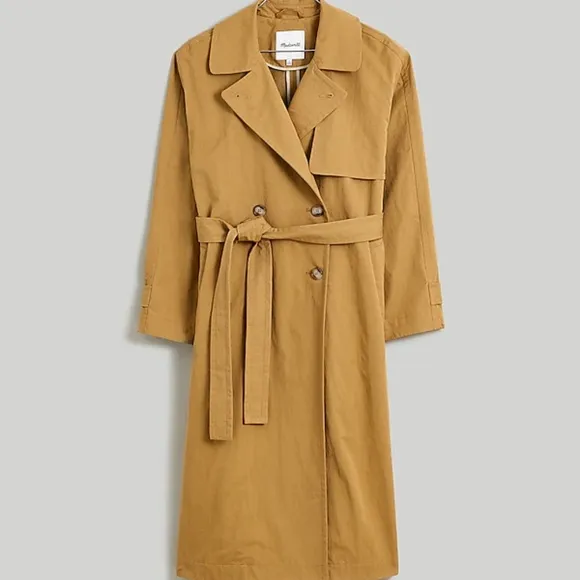 MADEWELL Size XS The Signature Trench Coat in Dark Khaki $218 NM514