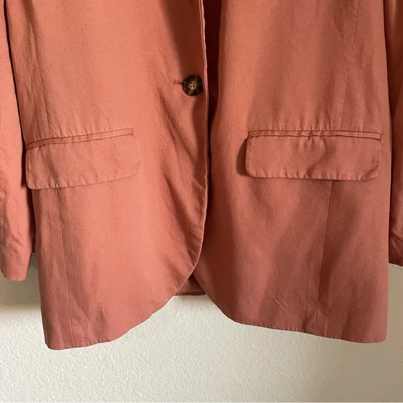 Madewell The Larsen Blazer Drapeweave Dried Rose NJ732 Size Large Oversized