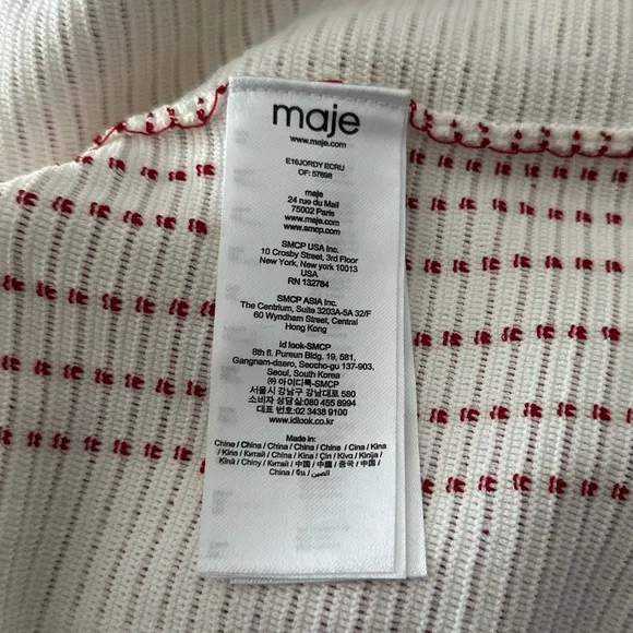 Maje Jordy Jacquard Knit Skirt Pleated Boho