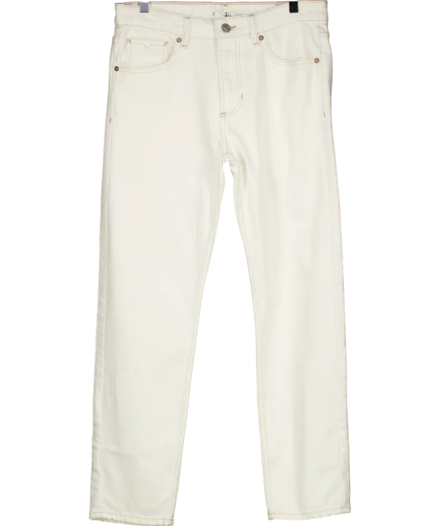 MANGO White Ben Tapered Cropped Jeans W30