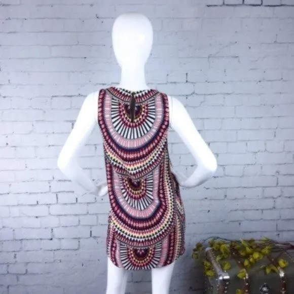 Mara Hoffman Tribal Mini Shift Dress Navy Size XS