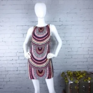 Mara Hoffman Tribal Mini Shift Dress Navy Size XS