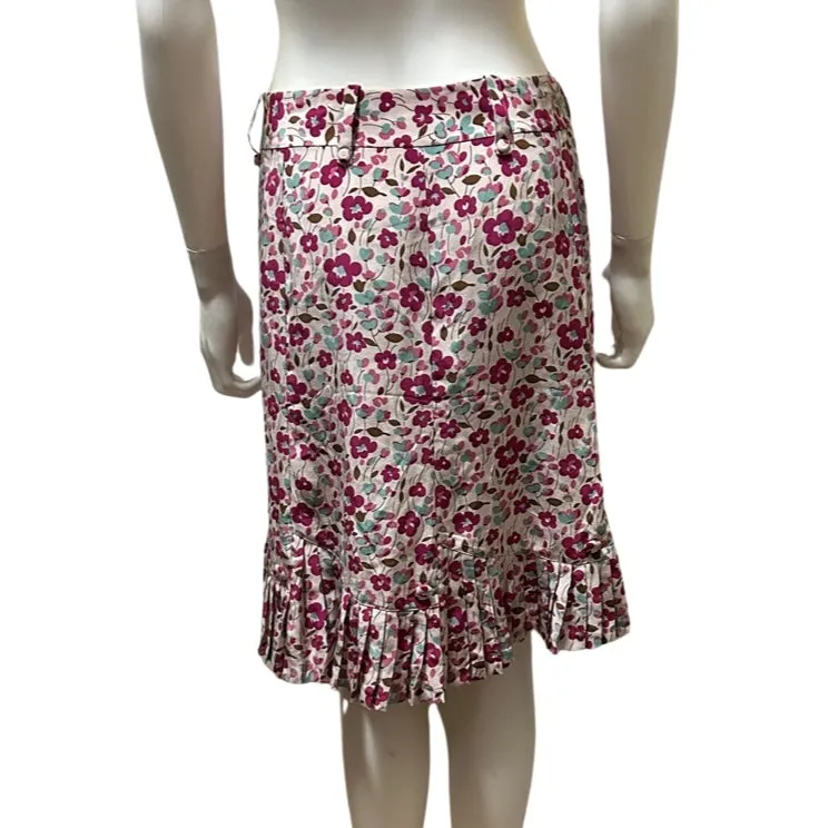 Marc Jacobs size 4 Floral Silk Skirt