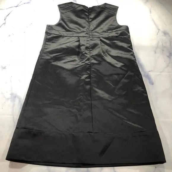 Max &amp; Cleo Black Satin Sleeveless Shift Dress