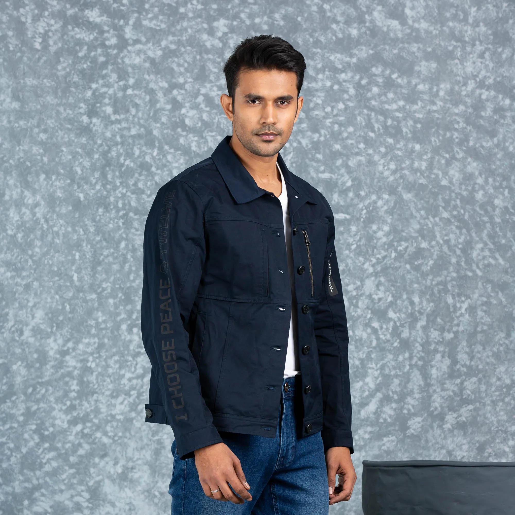 Mens Twill Jacket- Navy