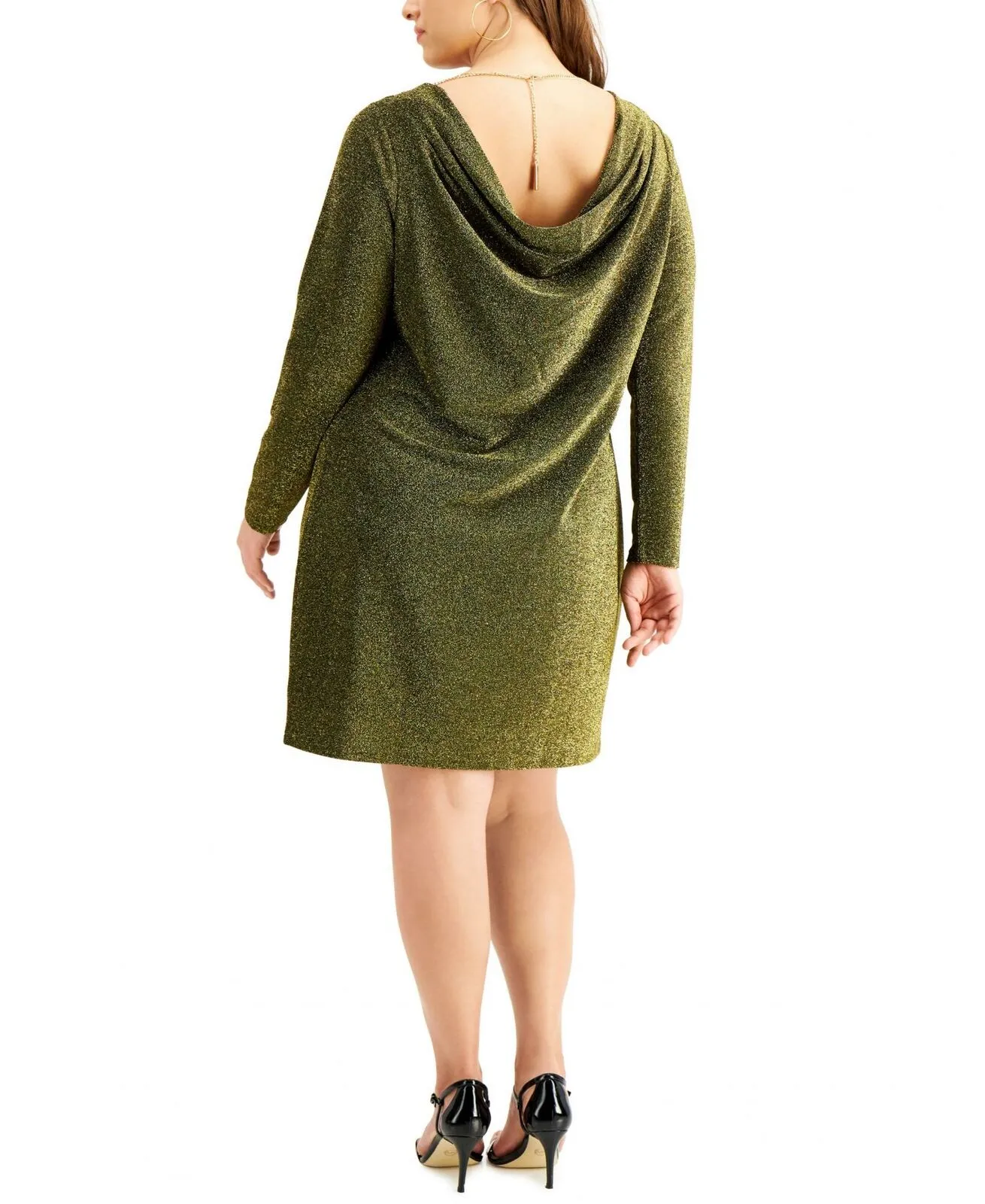 MICHAEL Michael Kors Plus Size Metallic Cowl Back Dress