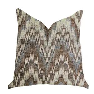 Mid Night Oblique Ridge Wave Luxury Throw Pillow