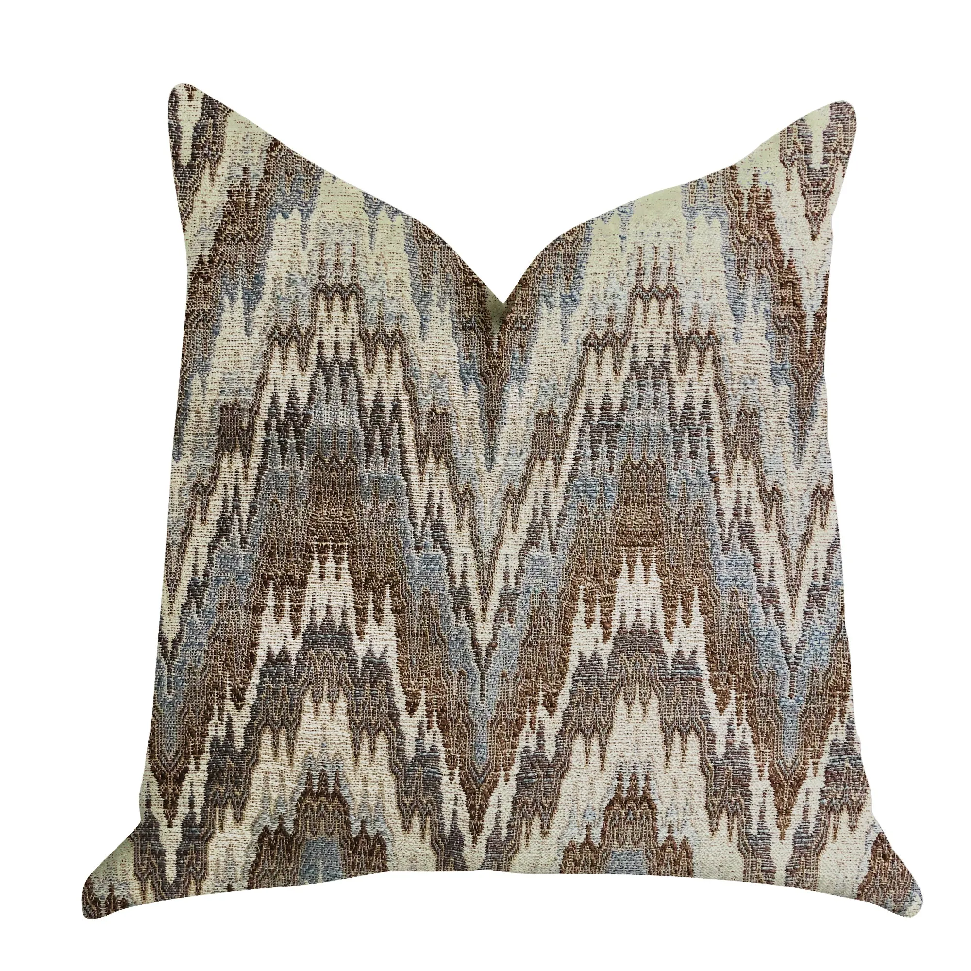 Mid Night Oblique Ridge Wave Luxury Throw Pillow