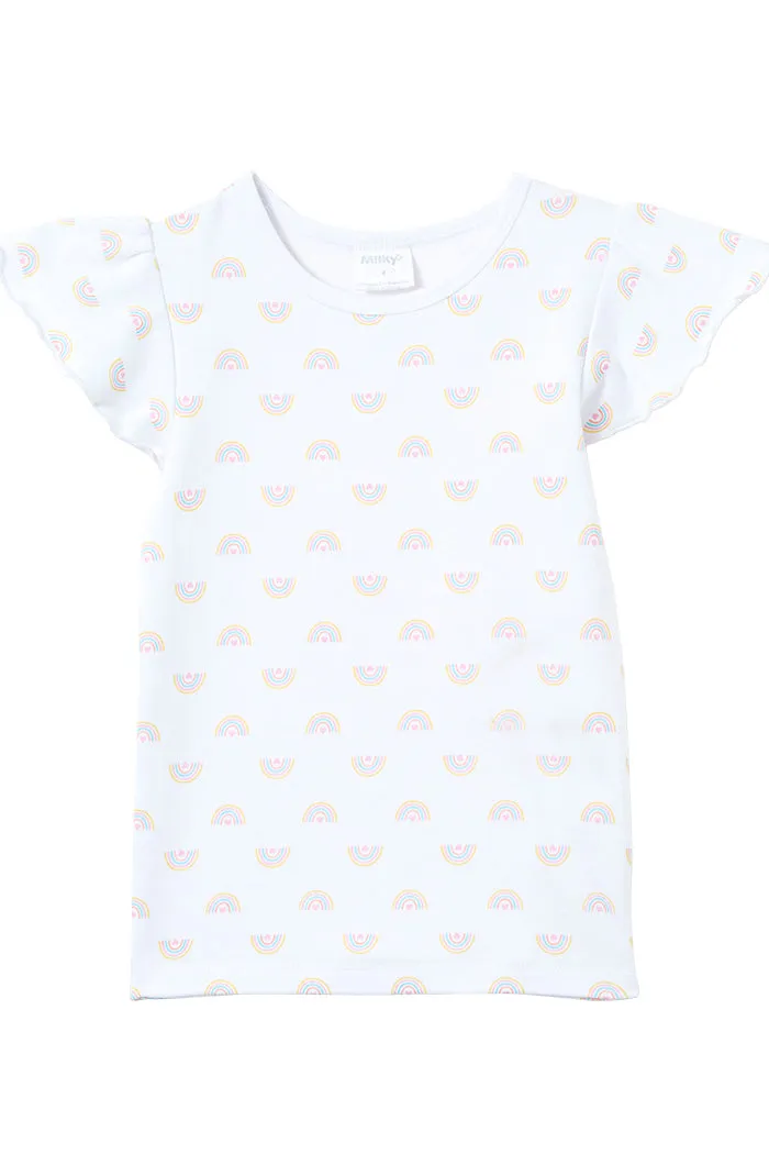 Milky | Rainbow Frill Tee | Sizes 8-12