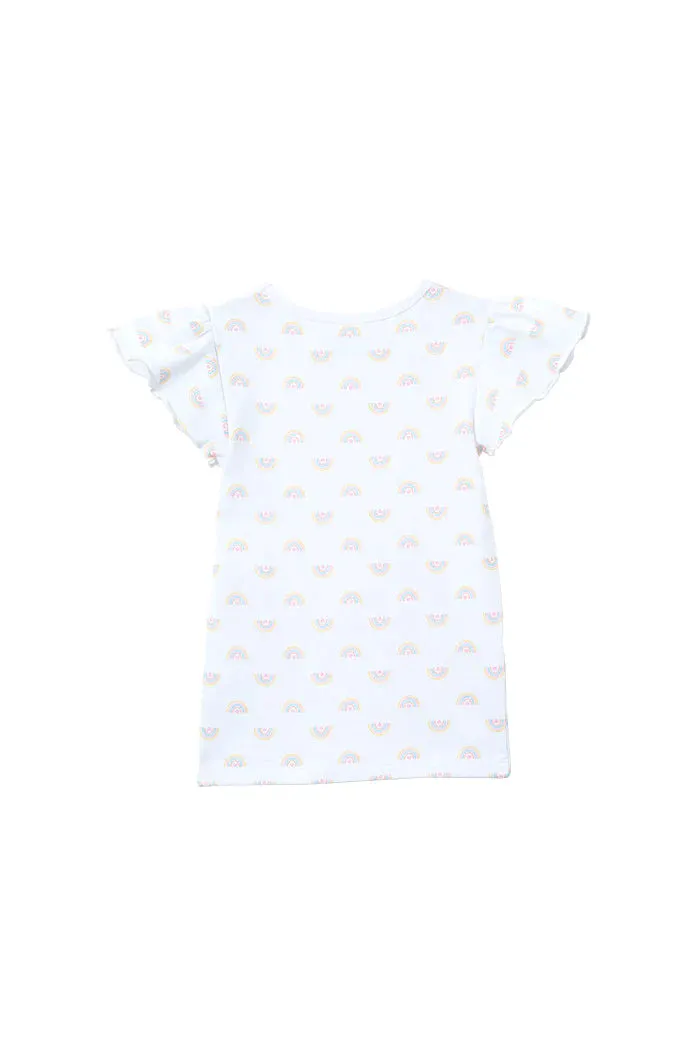 Milky | Rainbow Frill Tee | Sizes 8-12